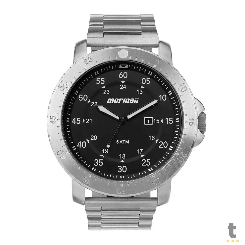 Kit Relógio de Pulso Analogico Mormaii em Aço C/ Canivete - MO2115BK/K4P Truedata