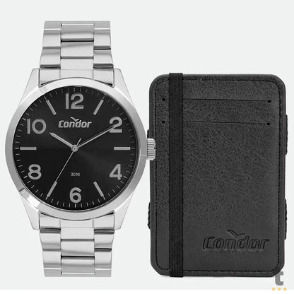 Kit Relógio de Pulso Condor em Aço C/ Carteira - CO2035NDV/K3P Truedata