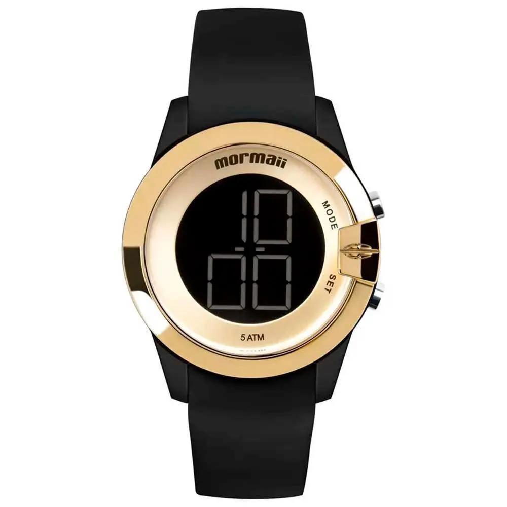 Kit Relógio de Pulso Mormaii em Silicone Preto + 2 Pulseiras - MO13001E/K8P Truedata