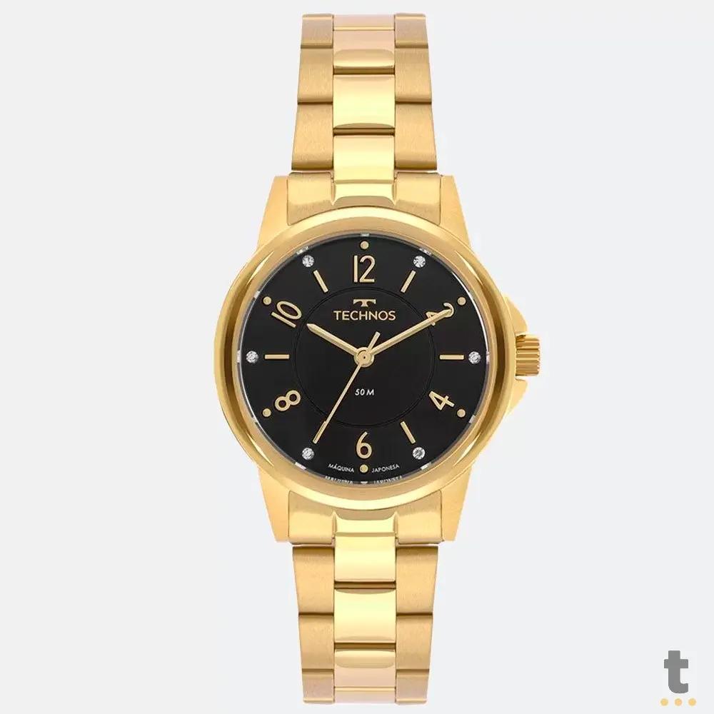 Kit Relógio de Pulso Technos em Aço Dourado C/ Colar e Pulseira - 2035MTP/K1P Truedata