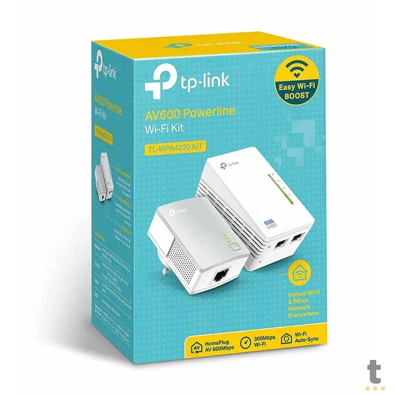 Kit Repetidor Extensor Wireless Tp-Link AV600 Powerline 300Mbps - TL-WPA4220KIT Truedata