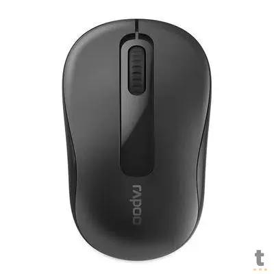 Kit  Teclado Abnt + Mouse Sem Fio 2.4 GHZ Preto Rapoo- RA001 Truedata