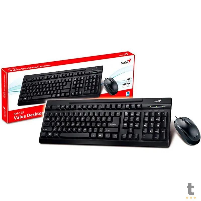 Kit Teclado E Mouse Com Fio Genius Km-125 - 31330209103 Truedata