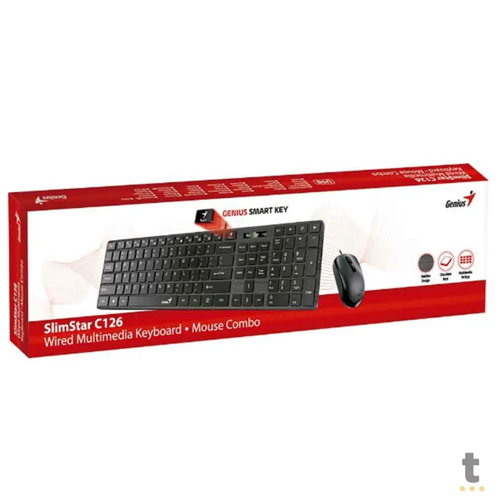 Kit Teclado E Mouse Com Fio Genius SS-C126 - 31330007408 Truedata