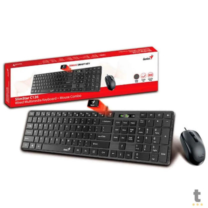 Kit Teclado E Mouse Com Fio Genius SS-C126 - 31330007408 Truedata