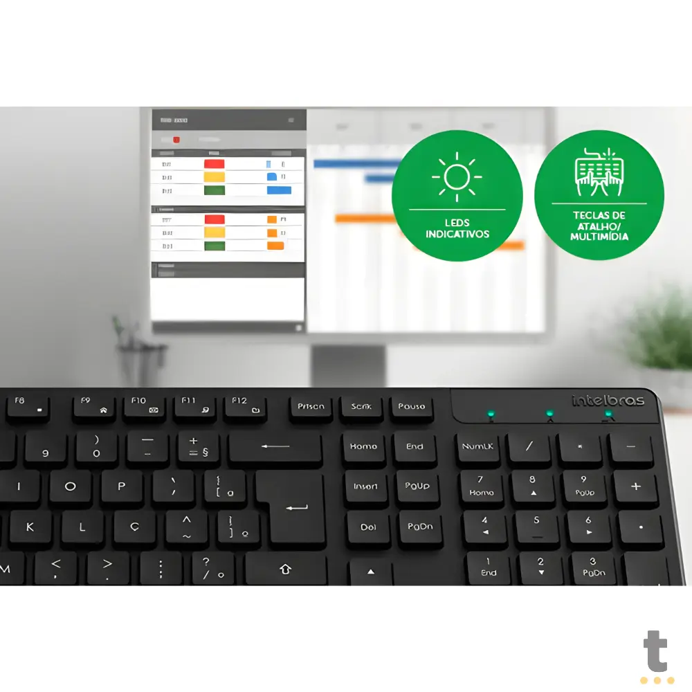 Kit Teclado E Mouse Com Fio Intelbras CCI20 - 4294100 Truedata