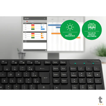 Kit Teclado E Mouse Com Fio Intelbras CCI20 - 4294100 Truedata