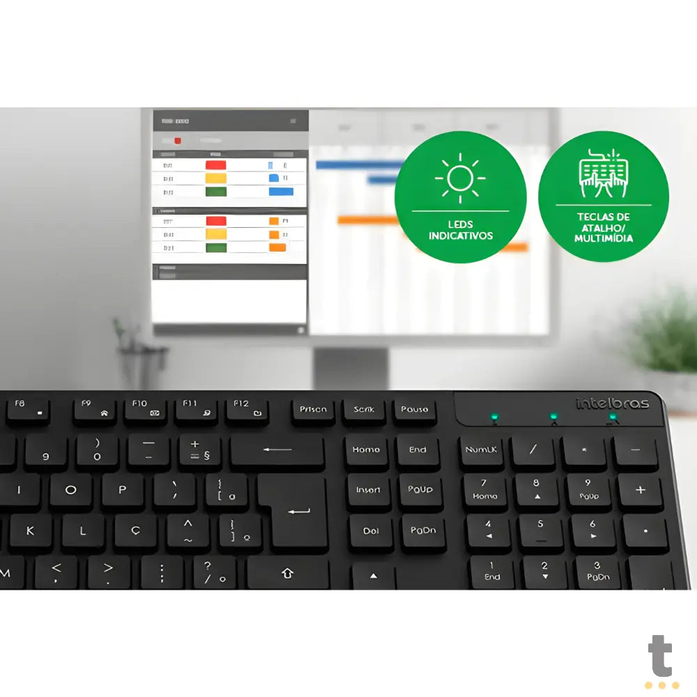 Kit Teclado E Mouse Com Fio Intelbras CCI20 - 4294100 Truedata
