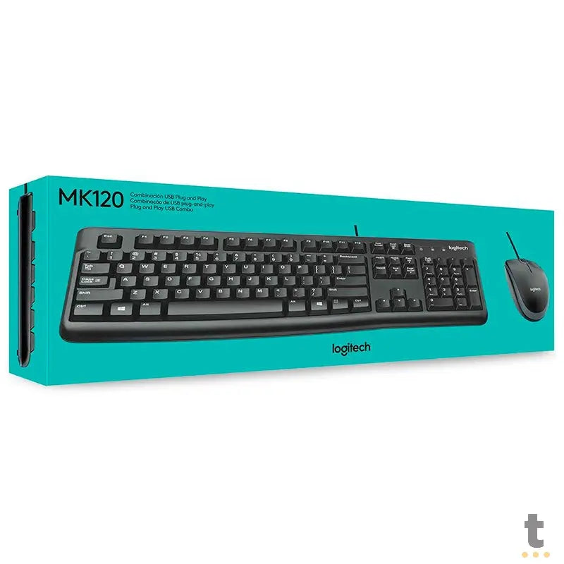 Kit Teclado E Mouse Com Fio Logitech Mk120 - 920-004429 Truedata