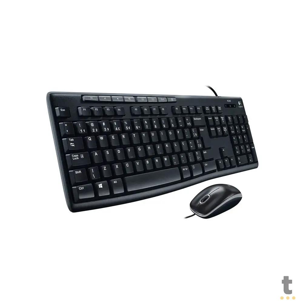 Kit Teclado E Mouse Com Fio Logitech Mk200 - 920-002718 Truedata