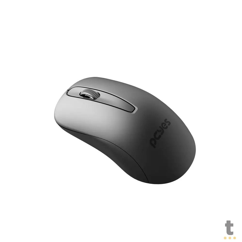 Kit Teclado E Mouse Sem Fio Comfort PCYes Preto / Cinza - PCOCWAB Truedata