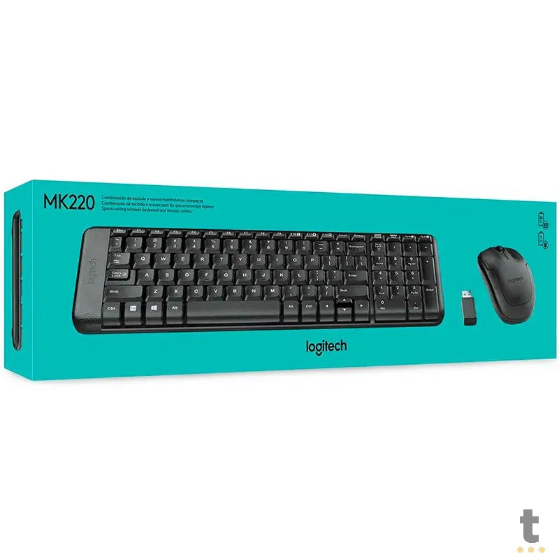 Kit Teclado E Mouse Sem Fio Logitech Mk220 - 920-004431 Truedata