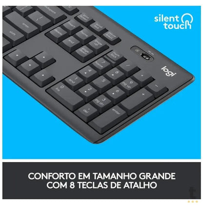 Kit Teclado E Mouse Sem Fio Logitech Mk295 Silent - 920-009793 Truedata