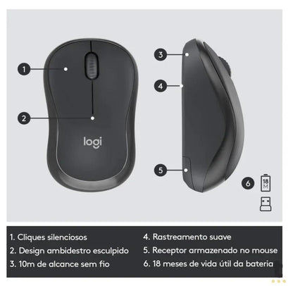 Kit Teclado E Mouse Sem Fio Logitech Mk295 Silent - 920-009793 Truedata