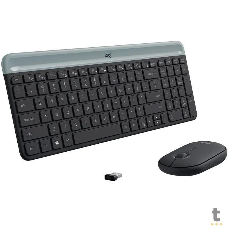Kit Teclado E Mouse Sem Fio Logitech Mk470 Slim (Teclas Padrão US)- 920-009268 Truedata