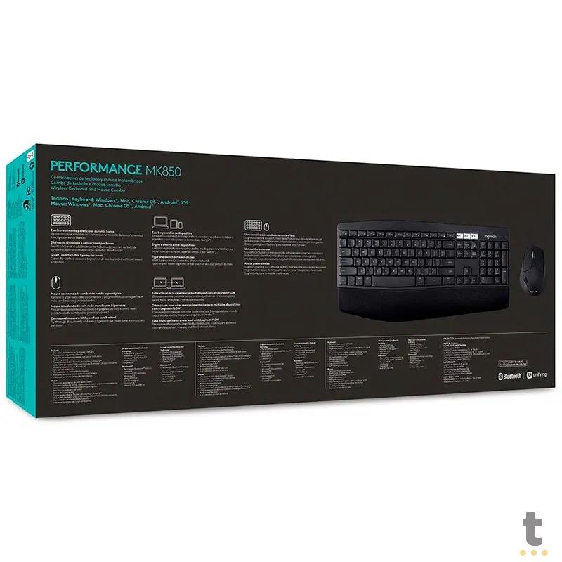 Kit Teclado E Mouse Sem Fio Logitech Mk850 Multimidia 920-008219 Truedata