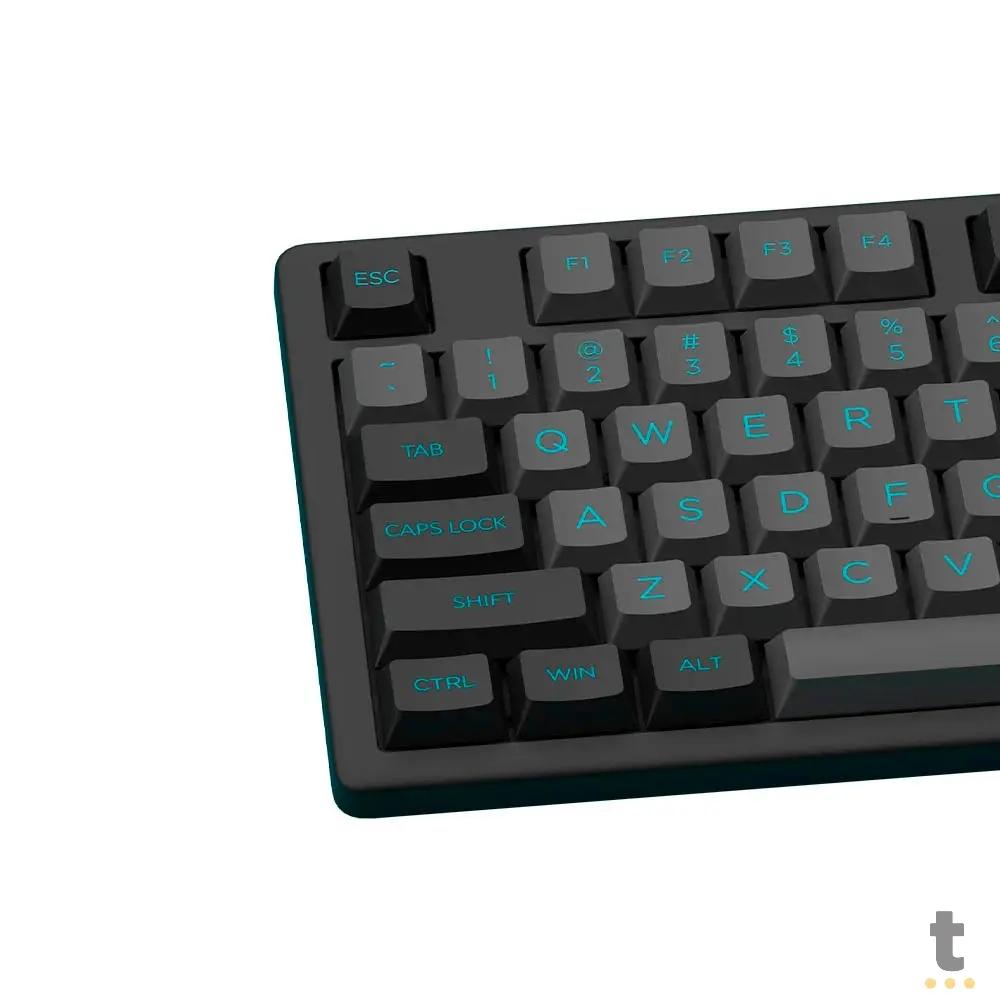 Kit Teclado e Mouse Akko MX108 Preto / Ciano Truedata