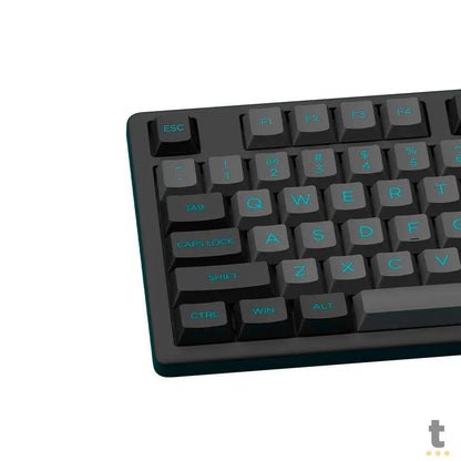 Kit Teclado e Mouse Akko MX108 Preto / Ciano Truedata