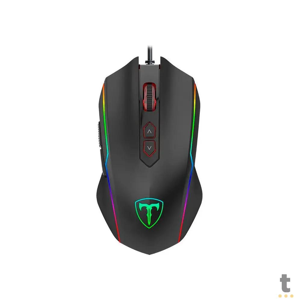 Kit Teclado e Mouse Gamer USB T-Dagger RGB Preto - T-TGS007 Truedata