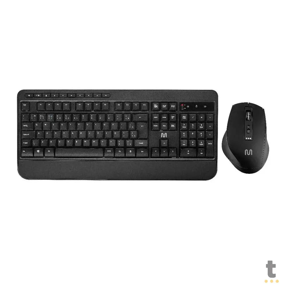 Kit Teclado e Mouse Sem Fio CS1200 Multimídia Conexão BT+USB 3200DPI Ajustável Multi - TC301 Truedata