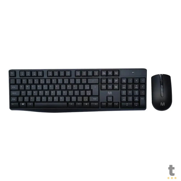 Kit Teclado e Mouse Sem Fio Conexão USB 1600DPI C/ Pilhas Multi - TC270
