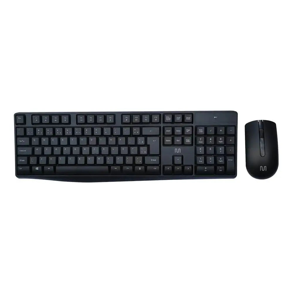 Kit Teclado e Mouse Sem Fio Conexão USB 1600DPI C/ Pilhas Multi - TC270 Truedata
