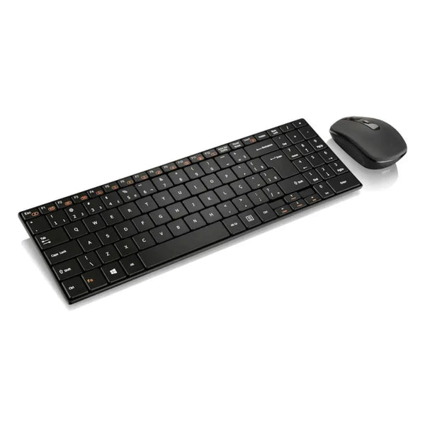 Kit Teclado e Mouse Sem Fio Multilaser 2.4Ghz Multimidia Preto - TC202