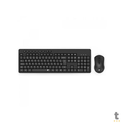 Kit Teclado e Mouse Som Fio Wireless Redragon R Office Preto - BS-7094