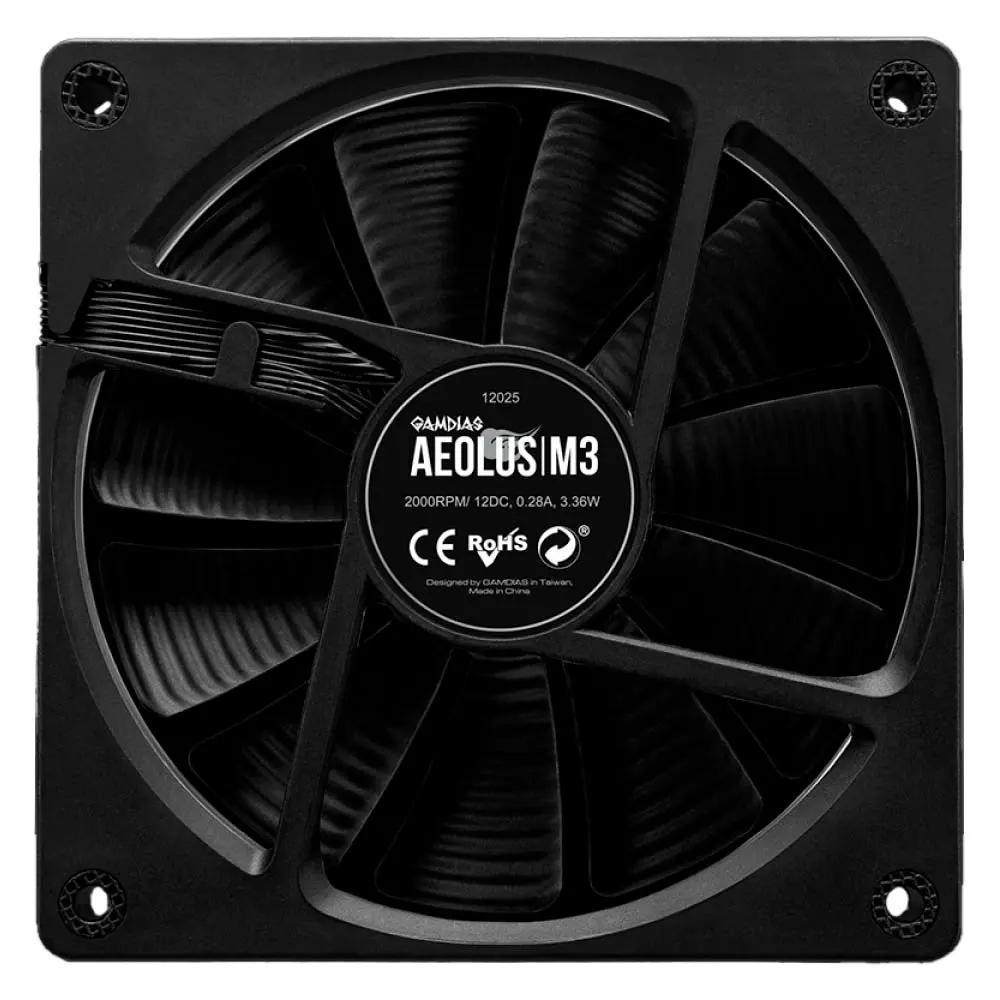 Kit c/ 3 Cooler Fan ARGB para Gabinete Gamdias Aeolus C/ Controlador 08 Pinos 120mm - AEOLUS M3-1203R Truedata