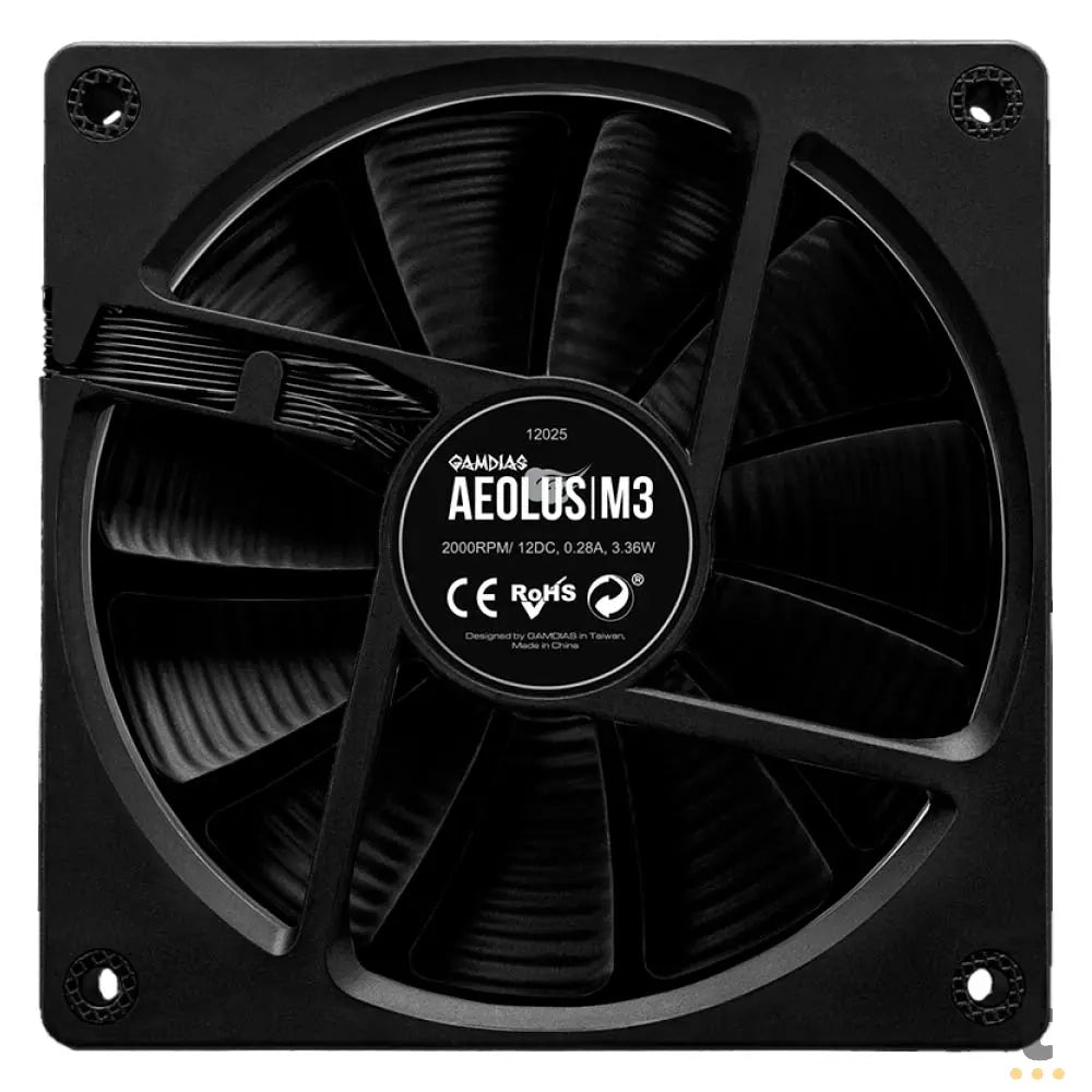 Kit c/ 3 Cooler Fan ARGB para Gabinete Gamdias Aeolus C/ Controlador 08 Pinos 120mm - AEOLUS M3-1203R Truedata
