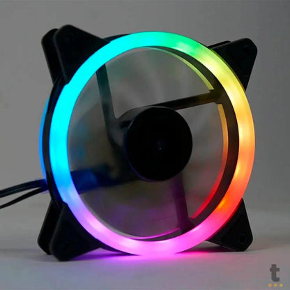 Kit c/ 3 Cooler Fan RGB para Gabinete Redragon C/ Controlador 06 Pinos 120mm - GC-F011 Truedata