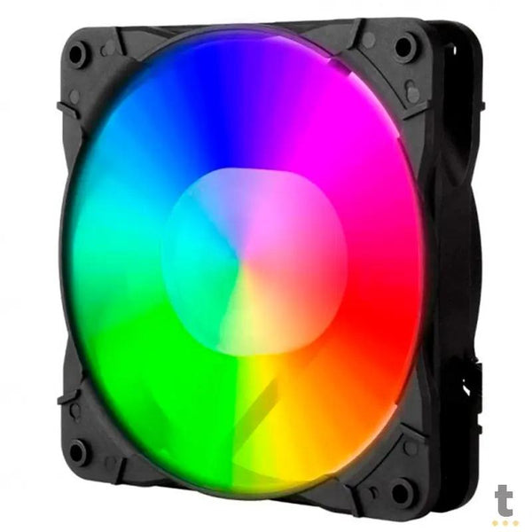 Kit c/ 3 Cooler Fan RGB para Gabinete Redragon C/ Controlador 06 Pinos 120x25mm - GC-F007