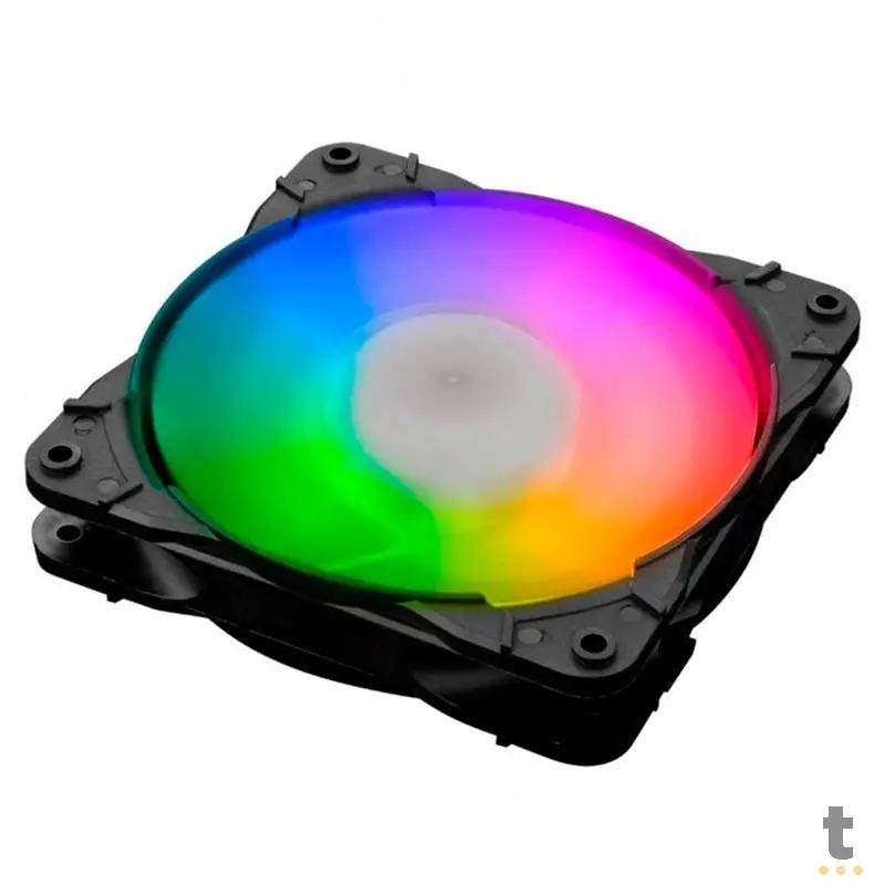 Kit c/ 3 Cooler Fan RGB para Gabinete Redragon C/ Controlador 06 Pinos 120x25mm - GC-F007 Truedata