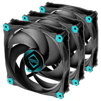 Kit c/ 3 Cooler Fan para Gabinete Iceberg Thermal IceGale Silent 120mm - ICEGALE12S-BBT-3A Truedata