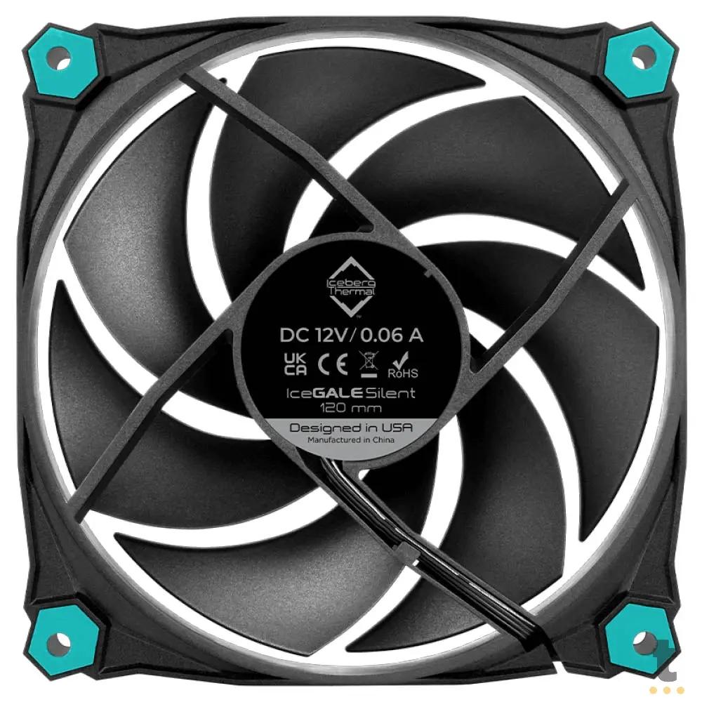 Kit c/ 3 Cooler Fan para Gabinete Iceberg Thermal IceGale Silent 120mm - ICEGALE12S-BBT-3A Truedata