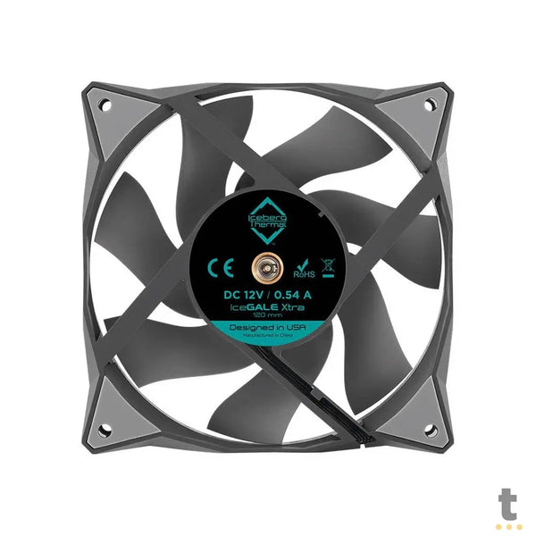 Kit c/ 3 Cooler Fan para Gabinete Iceberg Thermal IceGale Xtra 120mm Preto e Cinza