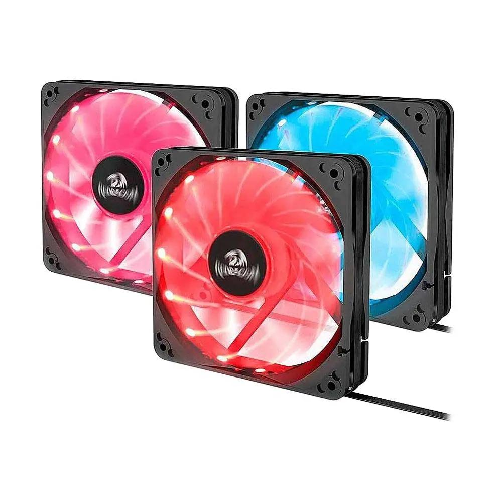 Kit c/ 3 Cooler Fan para Gabinete Redragon RGB 120mm Controle Remoto Silencioso - GC-F006 Truedata