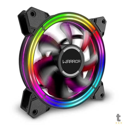 Kit c/ 3 Cooler Fan para Gabinete Warrior Cedric 120mm RGB Com Controlador 06 Pinos - GA184 Truedata