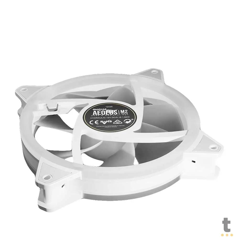 Kit c/ 4 Cooler Fan para Gabinete Gamdias Aeolus RGB 120mm Branco - M2-1204R WH Truedata