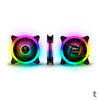 Kit c/ 4 Cooler Fan para Gabinete Gamdias Aeolus RGB 120mm C/ Fita Led e Controladora - M2-1204R ELITE Truedata