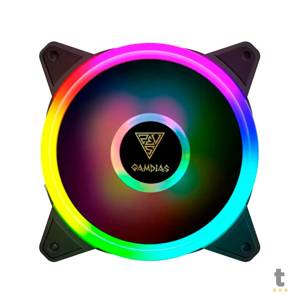 Kit c/ 4 Cooler Fan para Gabinete Gamdias Aeolus RGB 120mm C/ Fita Led e Controladora - M2-1204R ELITE Truedata