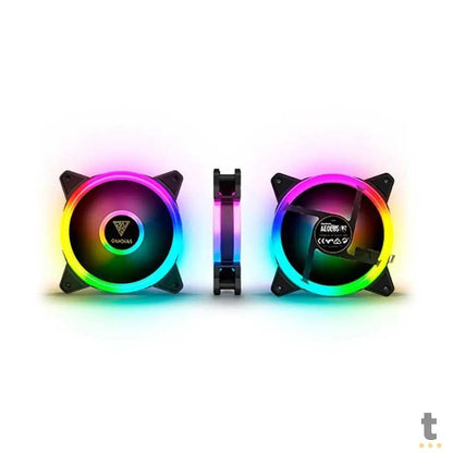 Kit c/ 4 Cooler Fan para Gabinete Gamdias Aeolus RGB 120mm - M2-1204 Truedata