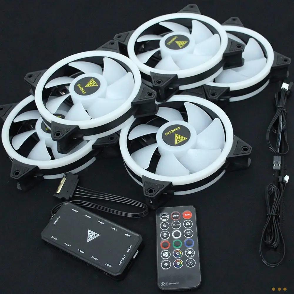 Kit c/ 5 Cooler Fan para Gabinete Gamdias Aeolus RGB 120mm Preto - M2-1205R Truedata