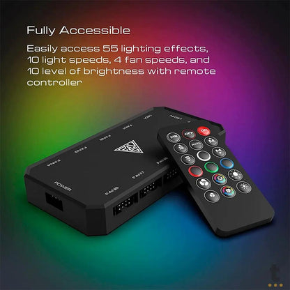 Kit c/ 5 Cooler Fan para Gabinete Gamdias Aeolus RGB 120mm Preto - M2-1205R Truedata