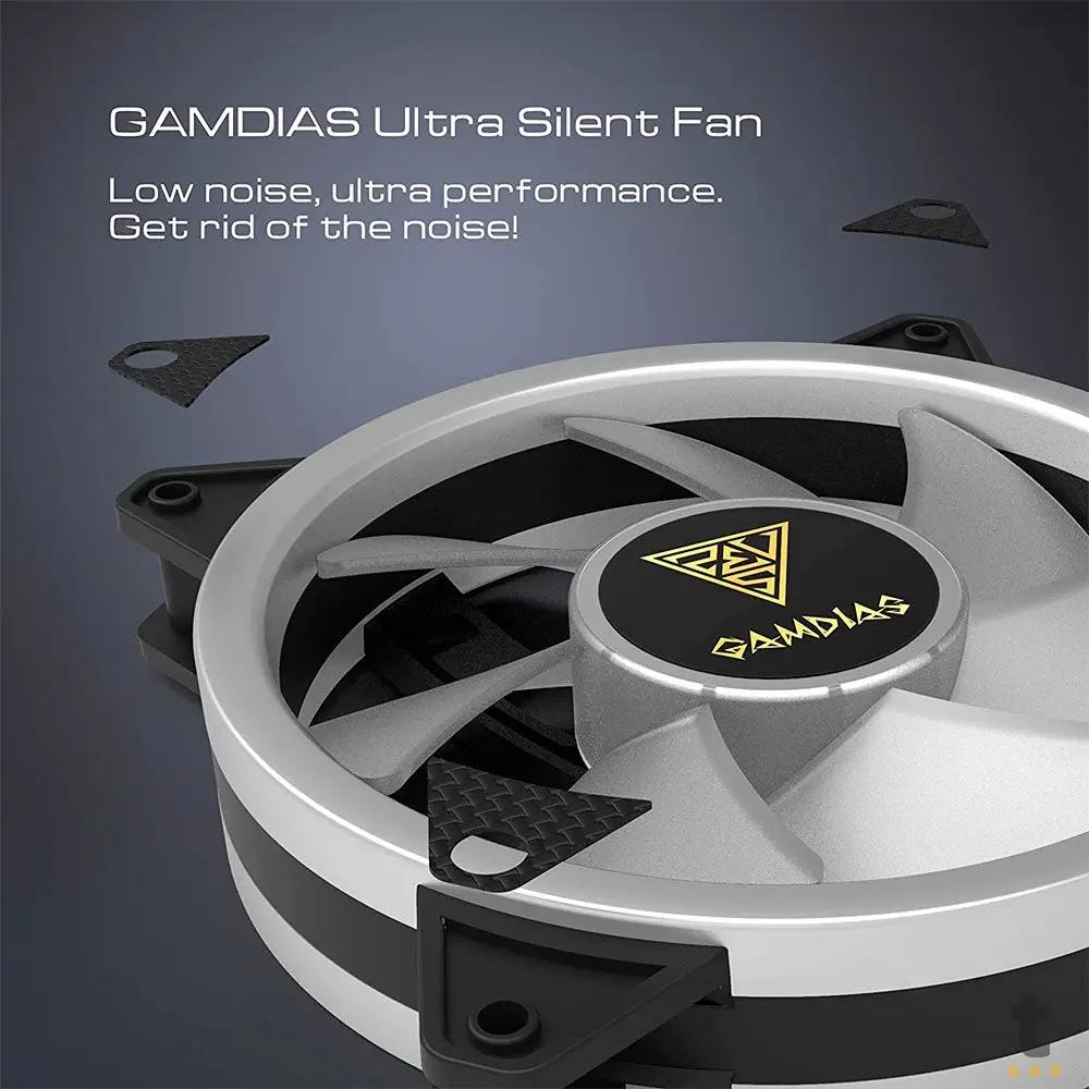 Kit c/ 5 Cooler Fan para Gabinete Gamdias Aeolus RGB 120mm Preto - M2-1205R Truedata