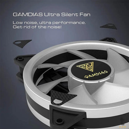 Kit c/ 5 Cooler Fan para Gabinete Gamdias Aeolus RGB 120mm Preto - M2-1205R Truedata