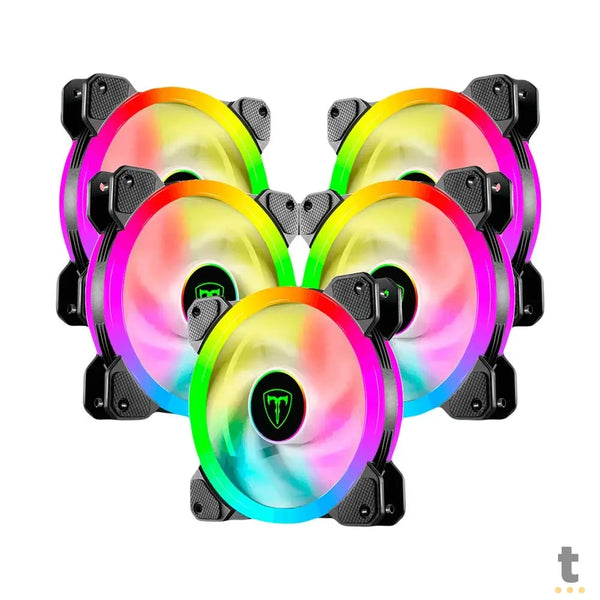 Kit c/ 5 Cooler Fan para Gabinete T-Dagger RGB 120mm - T-TGF515