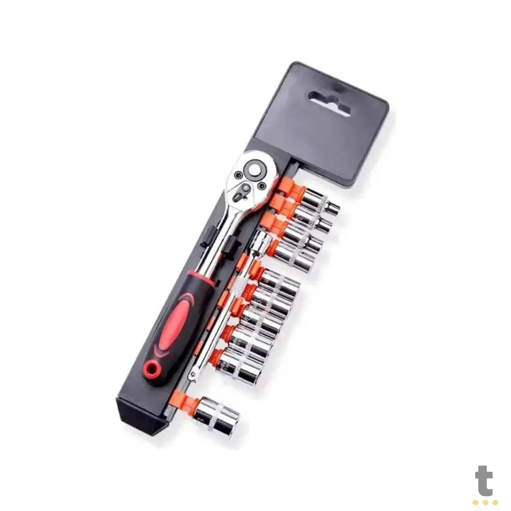Kit de Chaves Catraca Tipo Soquete 12Pcs - 17PCTT Truedata