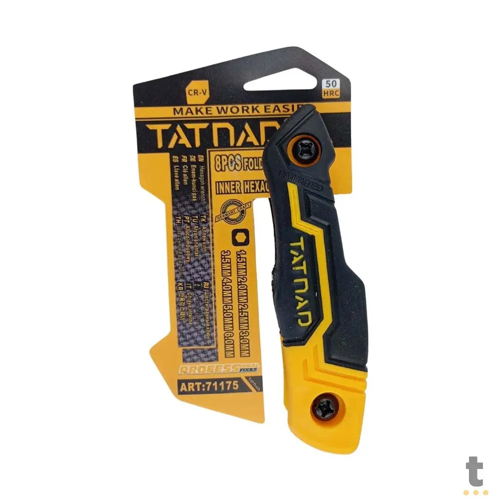 Kit de Chaves Hexagonais Canivete 8 Peças TatNad - ART-71176 Truedata