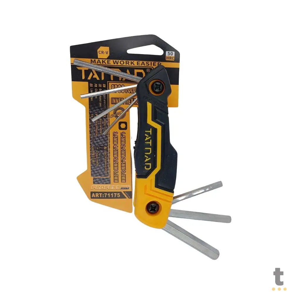 Kit de Chaves Hexagonais Canivete 8 Peças TatNad - ART-71176 Truedata